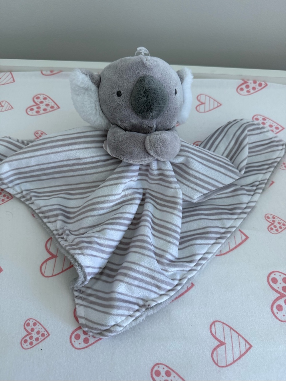 Carter's Gray Plush Koala Security Bib Comforter